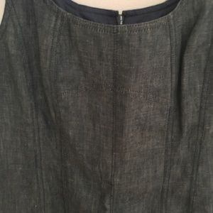 Talbots 6P textured denim jumper/shift